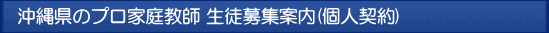 沖縄 プロ家庭教師